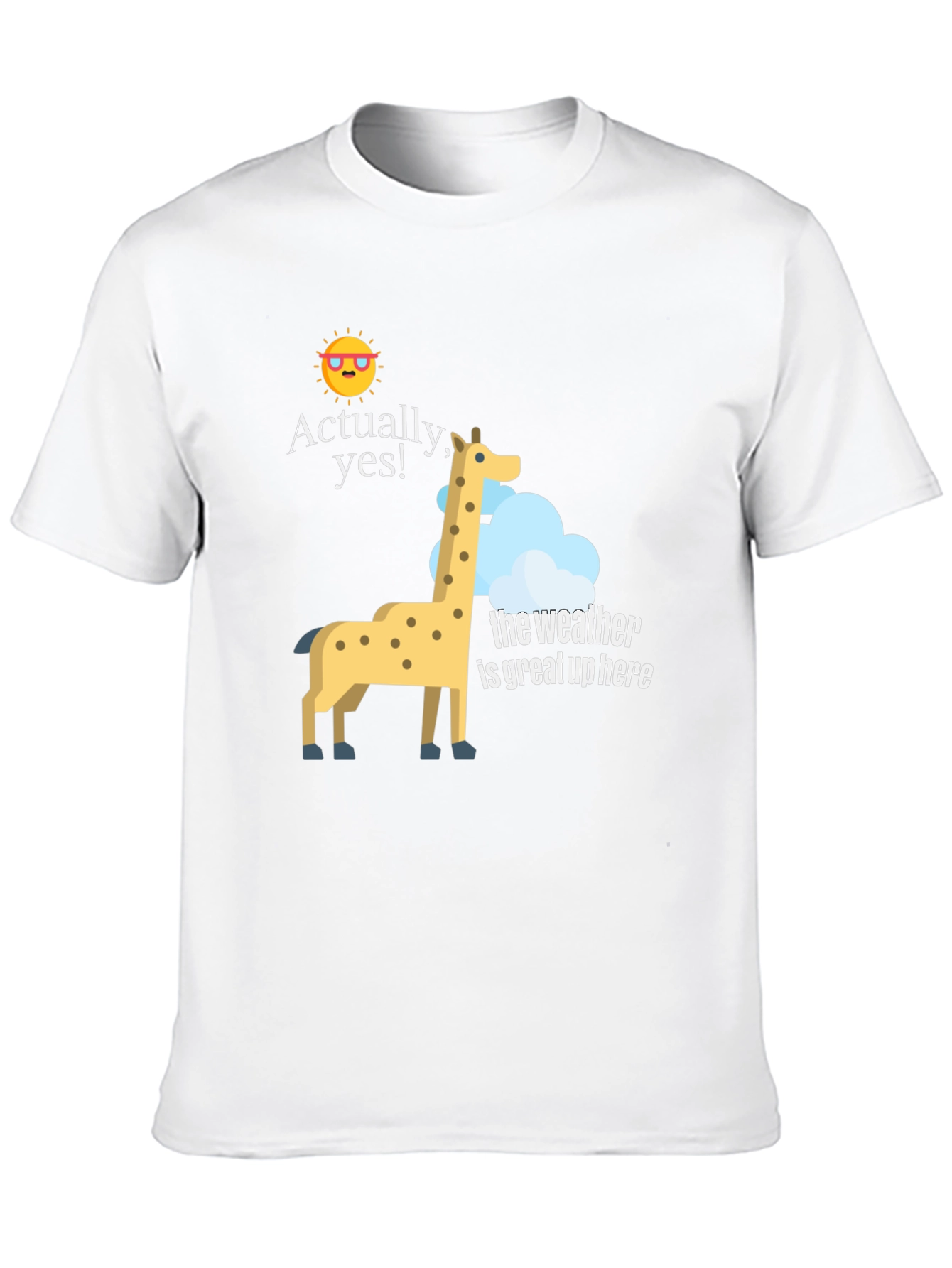 Funny Giraffe Weather Graphic T-Shirt