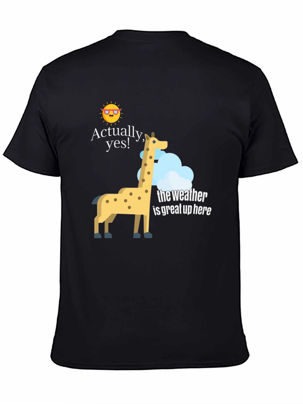 Funny Giraffe Weather Graphic T-Shirt