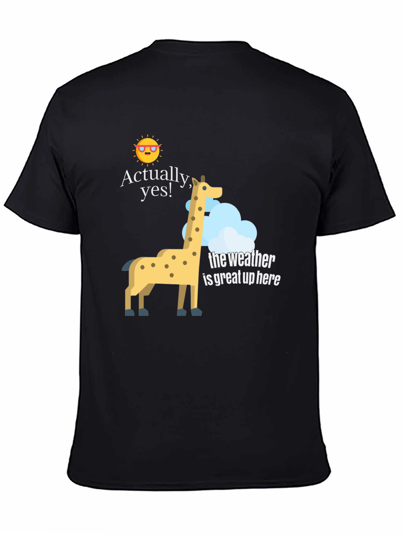 Funny Giraffe Weather Graphic T-Shirt