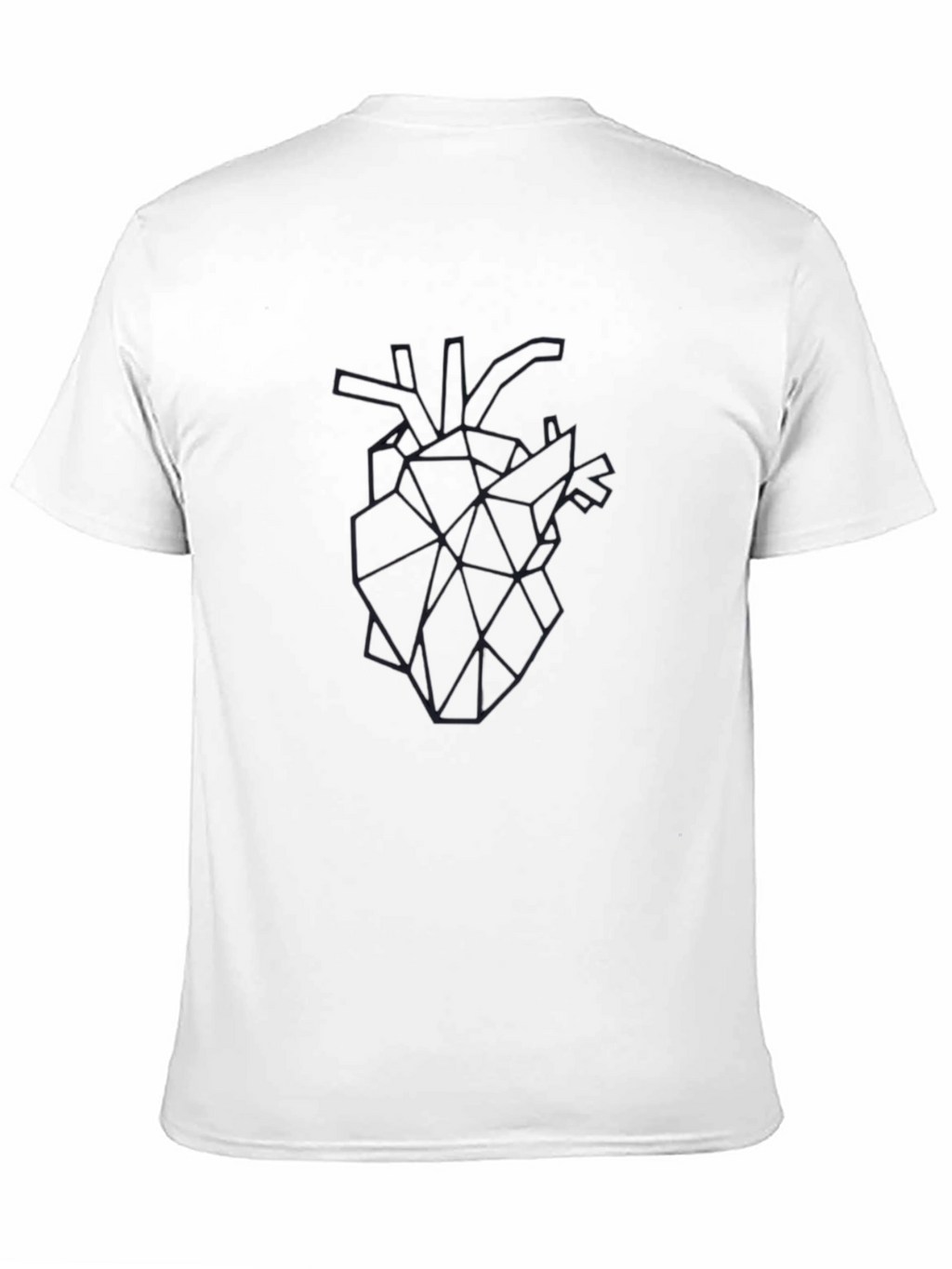 Geometric Heart T-Shirt - Modern Minimalist Tee