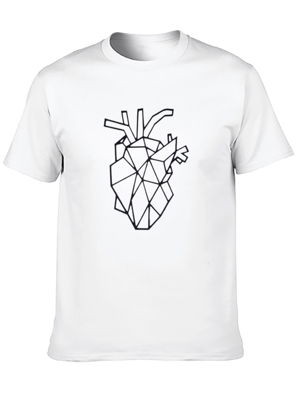 Geometric Heart T-Shirt - Modern Minimalist Tee