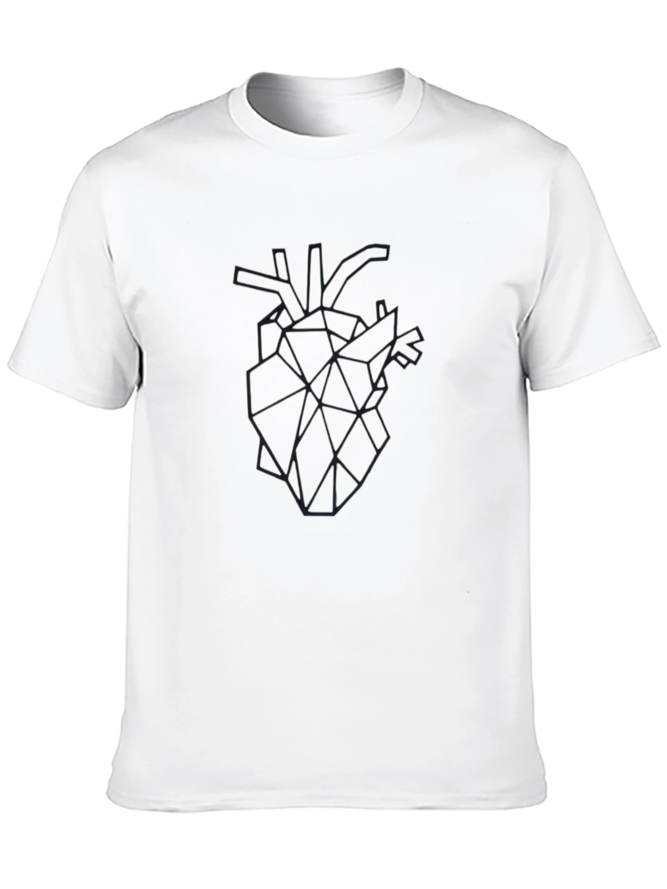 Geometric Heart T-Shirt - Modern Minimalist Tee