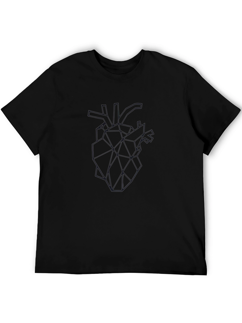Geometric Heart T-Shirt - Modern Minimalist Tee