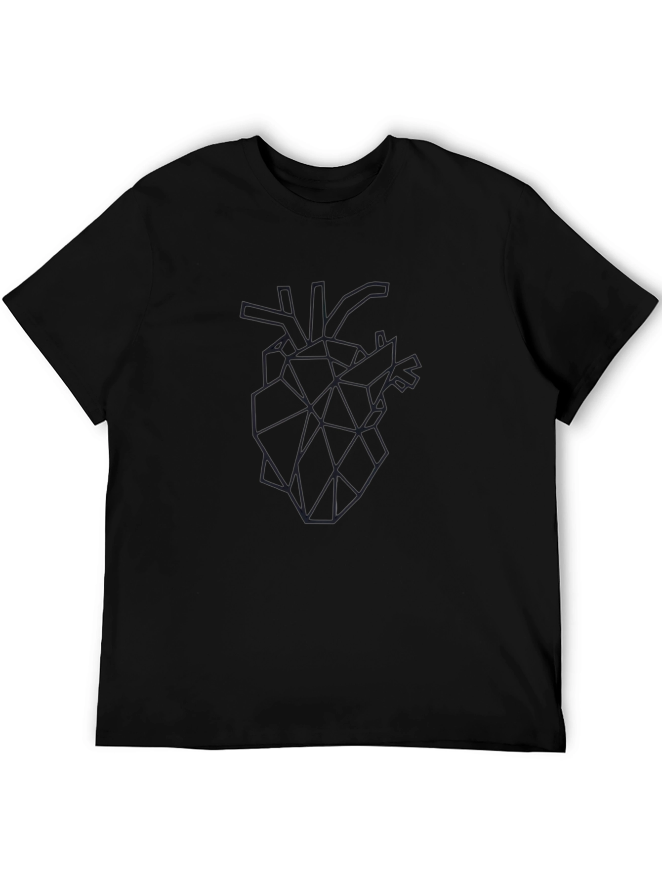 Geometric Heart T-Shirt - Modern Minimalist Tee