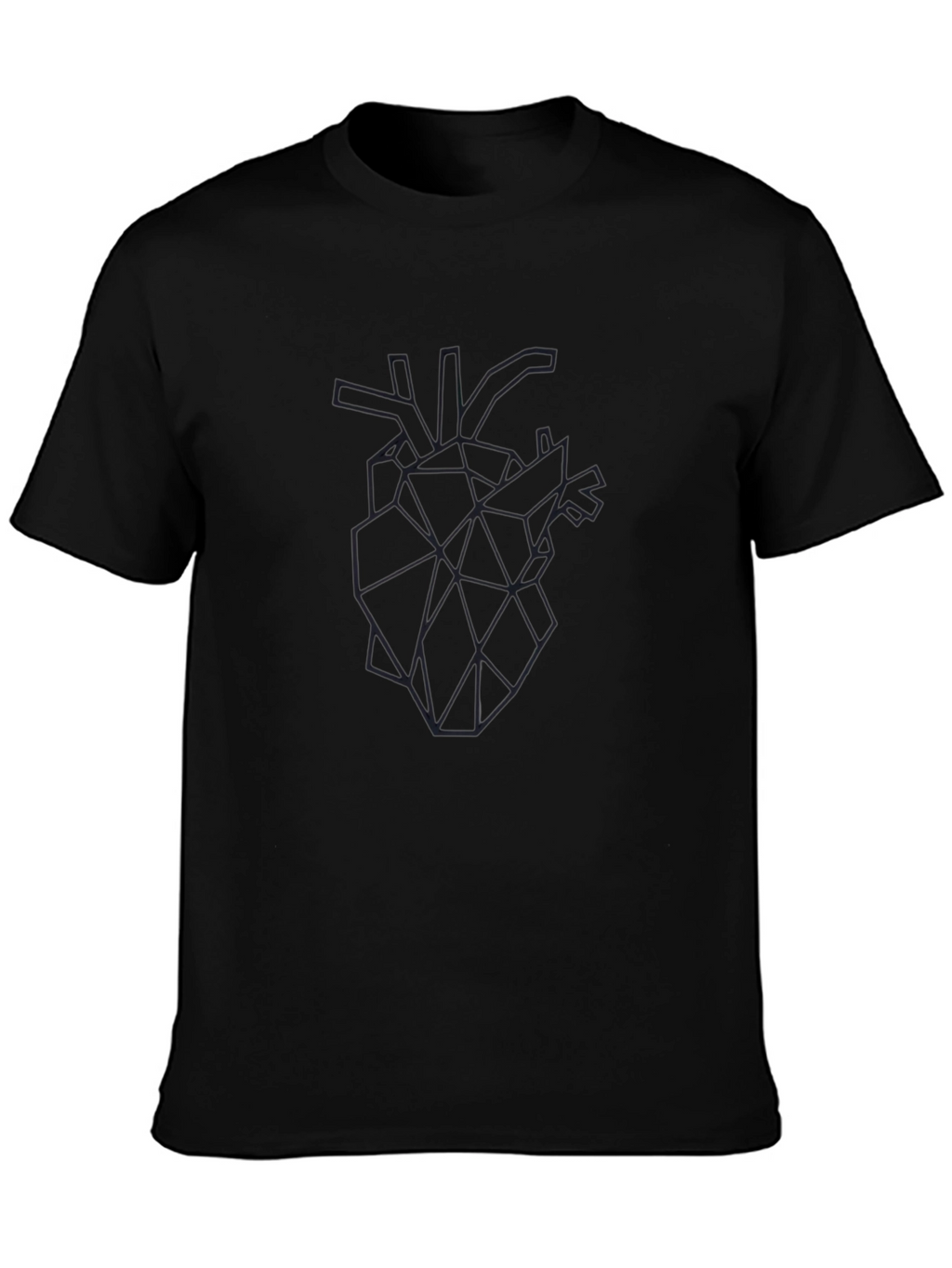 Geometric Heart T-Shirt - Modern Minimalist Tee