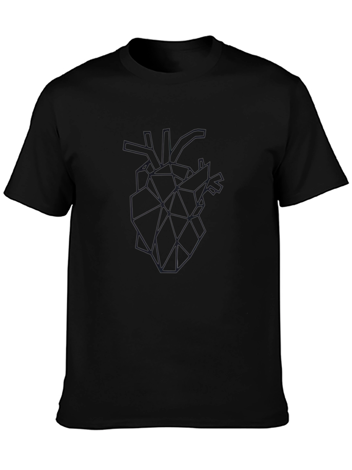 Geometric Heart T-Shirt - Modern Minimalist Tee