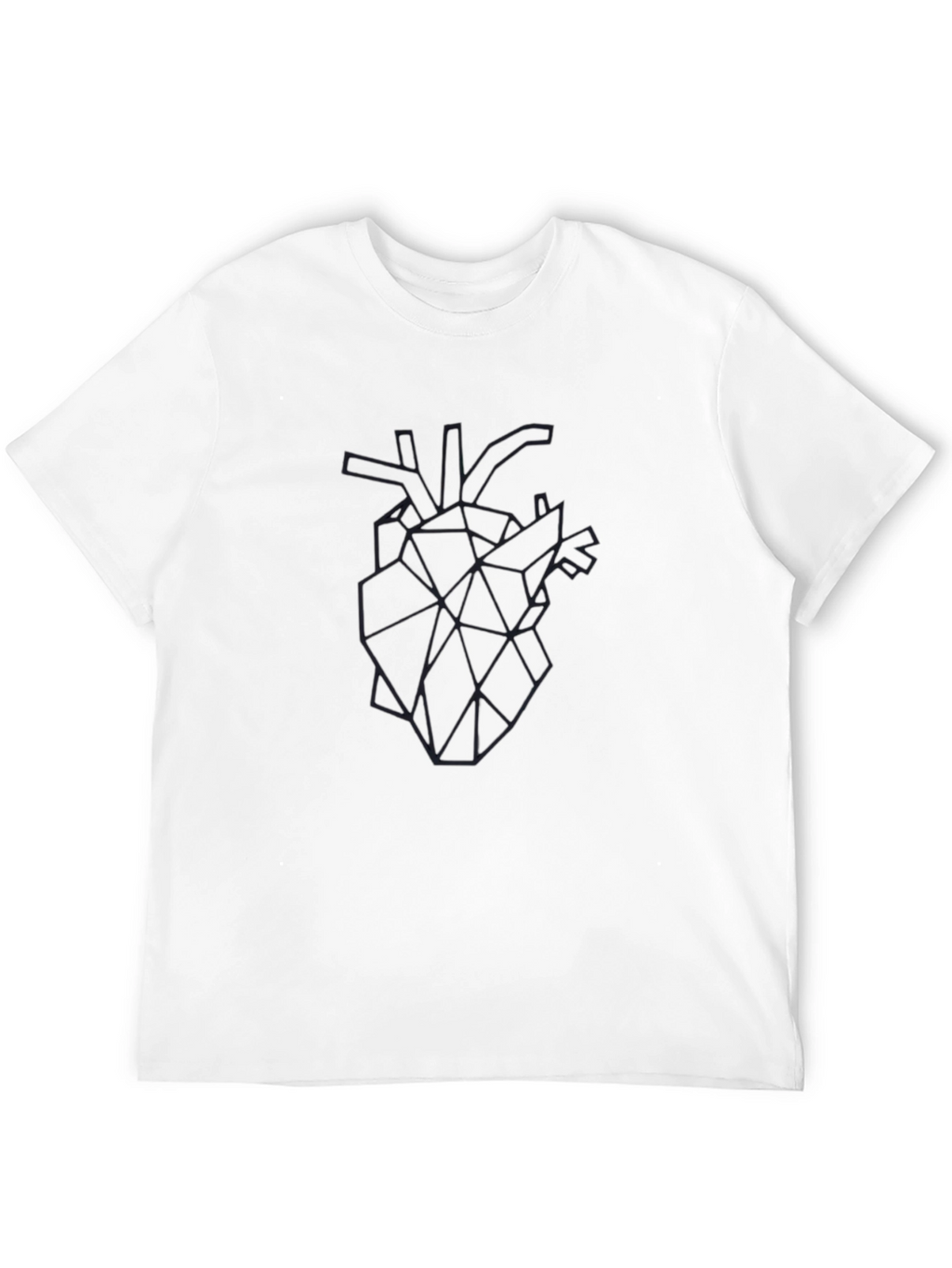 Geometric Heart T-Shirt - Modern Minimalist Tee