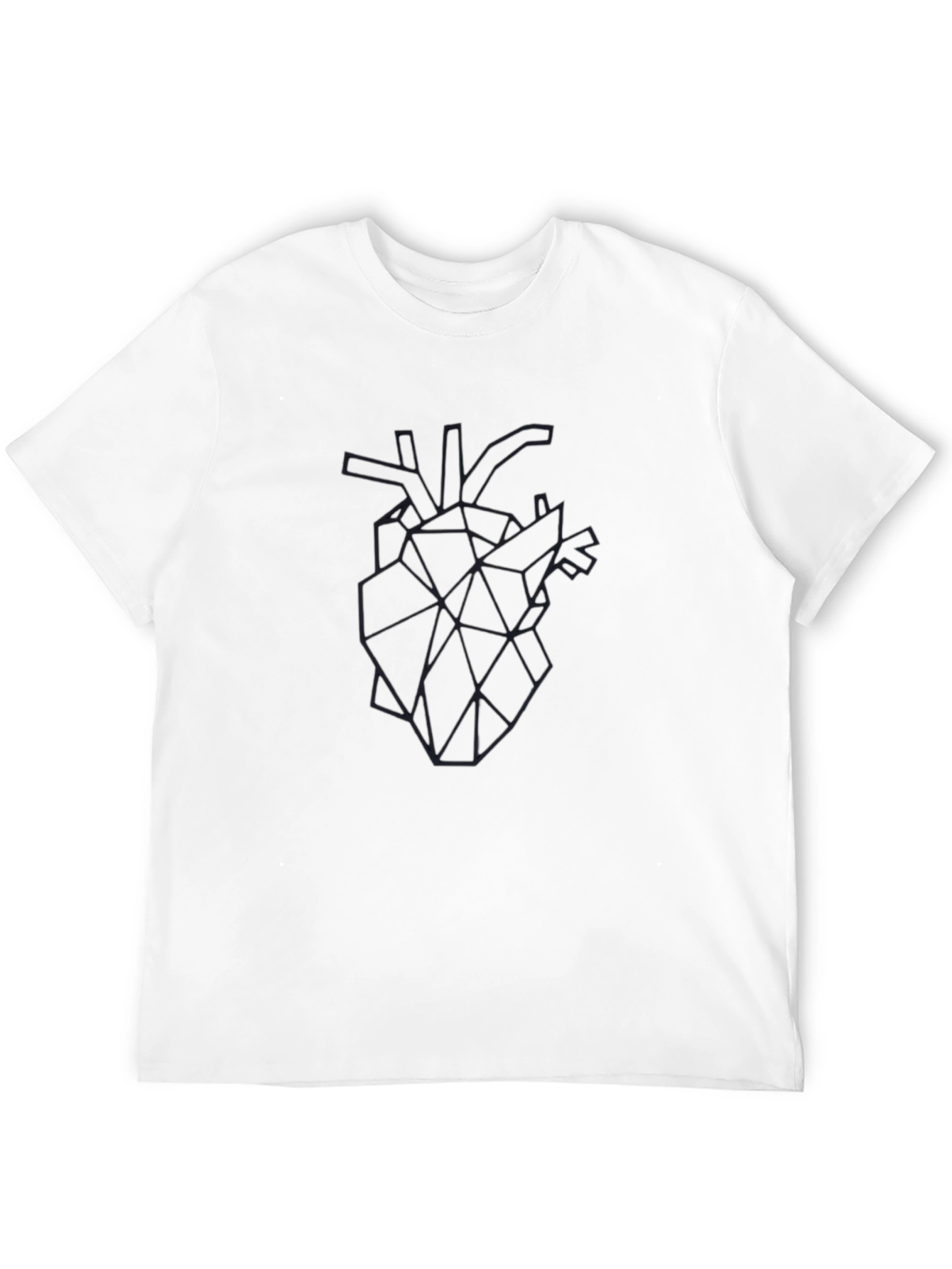 Geometric Heart T-Shirt - Modern Minimalist Tee