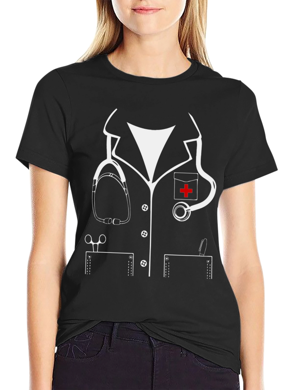 Nurse Costume T-Shirt - Novelty Doctor Outfit Tee