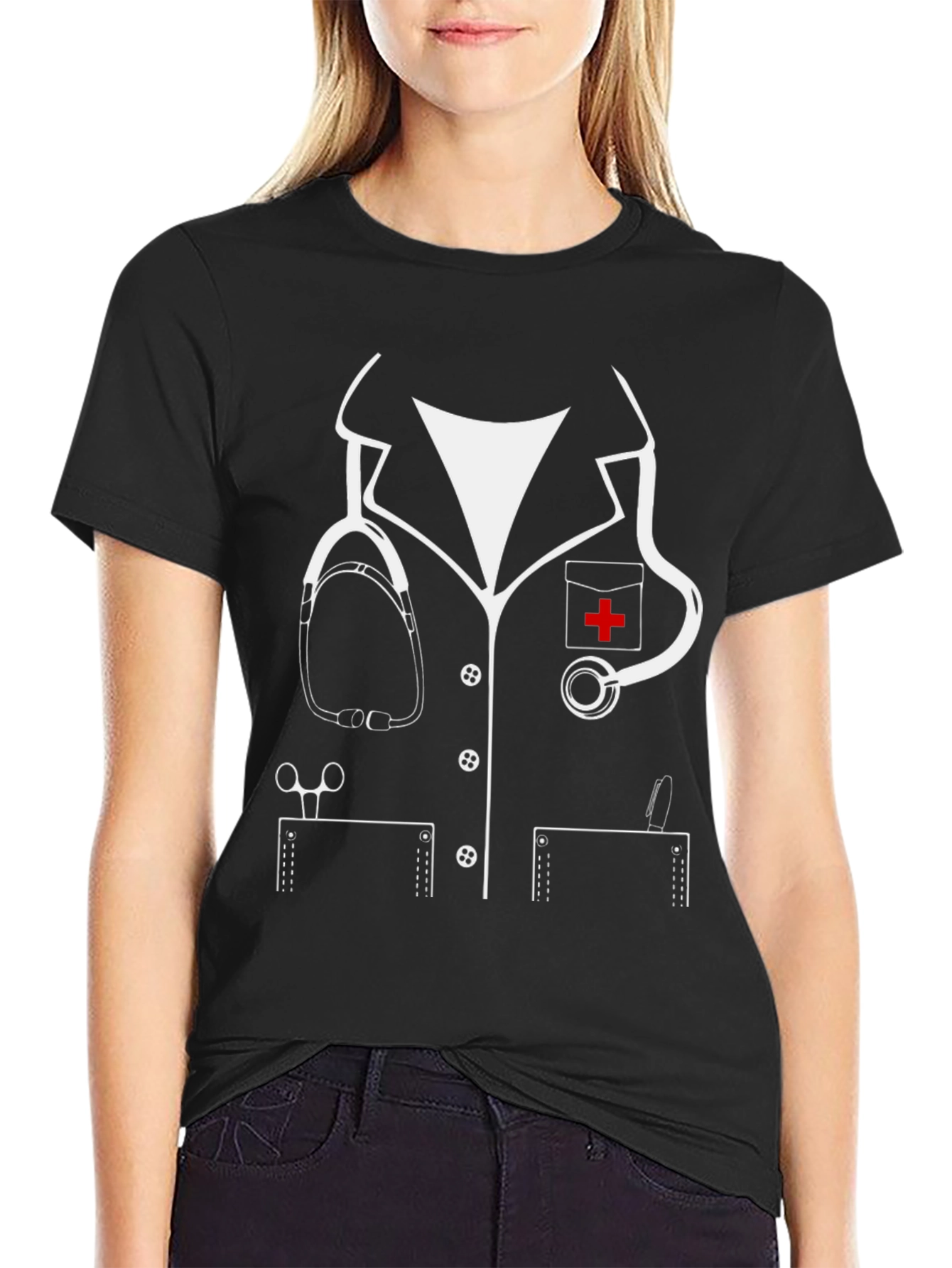Nurse Costume T-Shirt - Novelty Doctor Outfit Tee