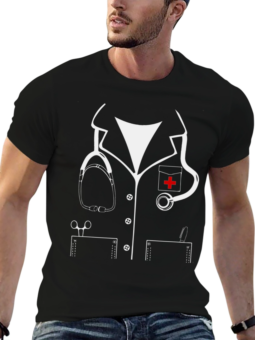 Nurse Costume T-Shirt - Novelty Doctor Outfit Tee