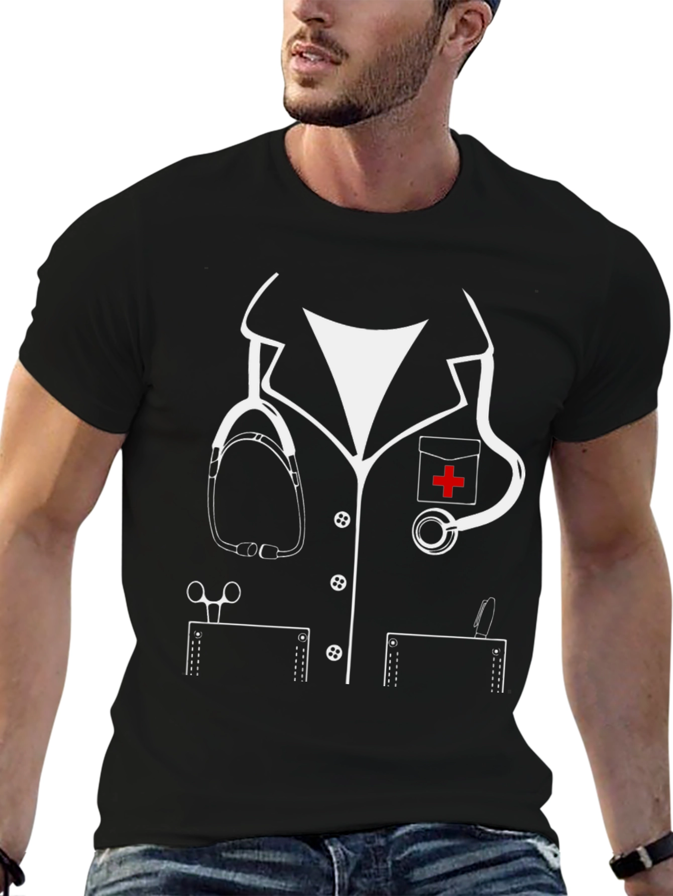 Nurse Costume T-Shirt - Novelty Doctor Outfit Tee