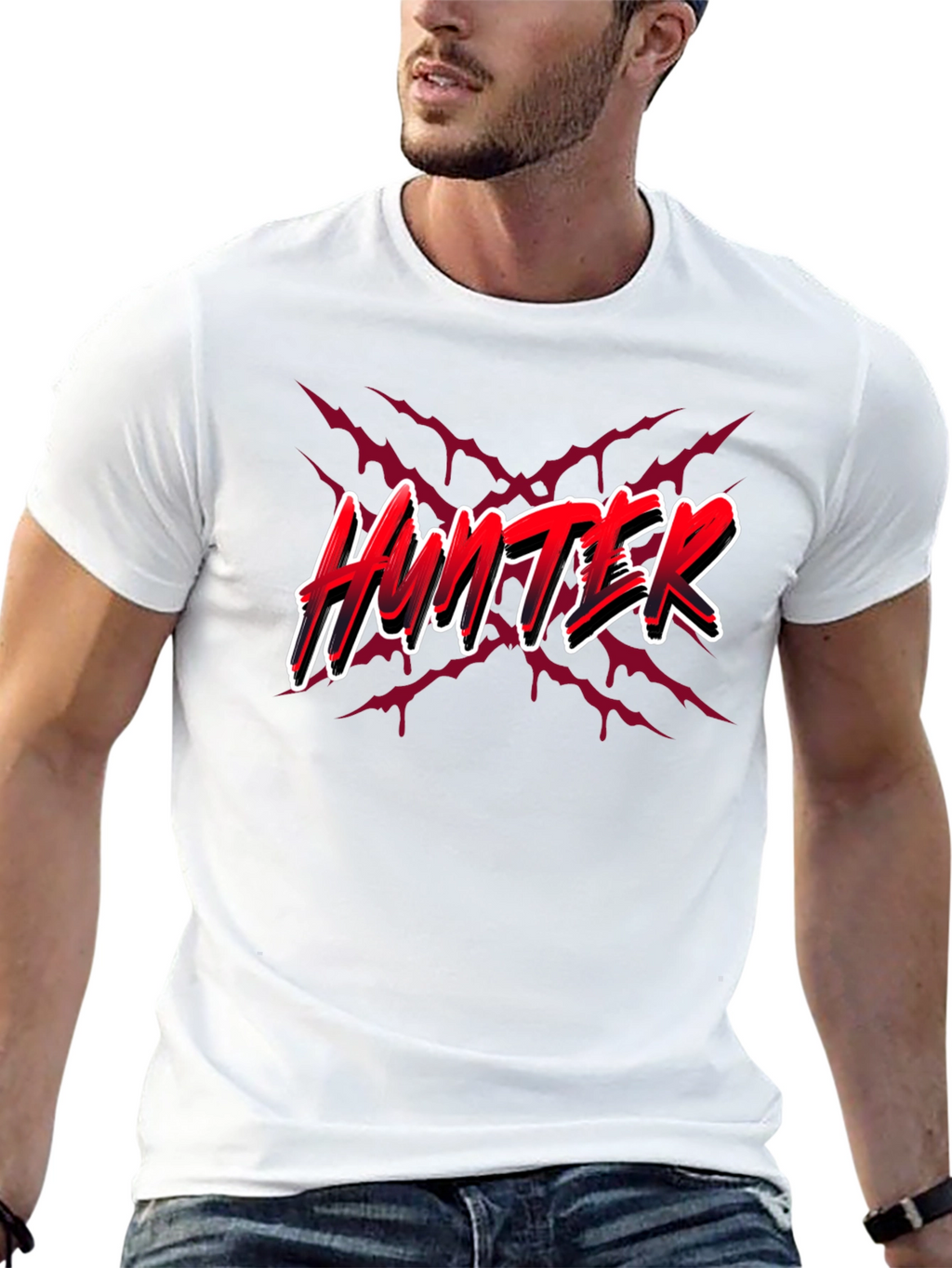 Hunter T-Shirt - Black Graphic Tee