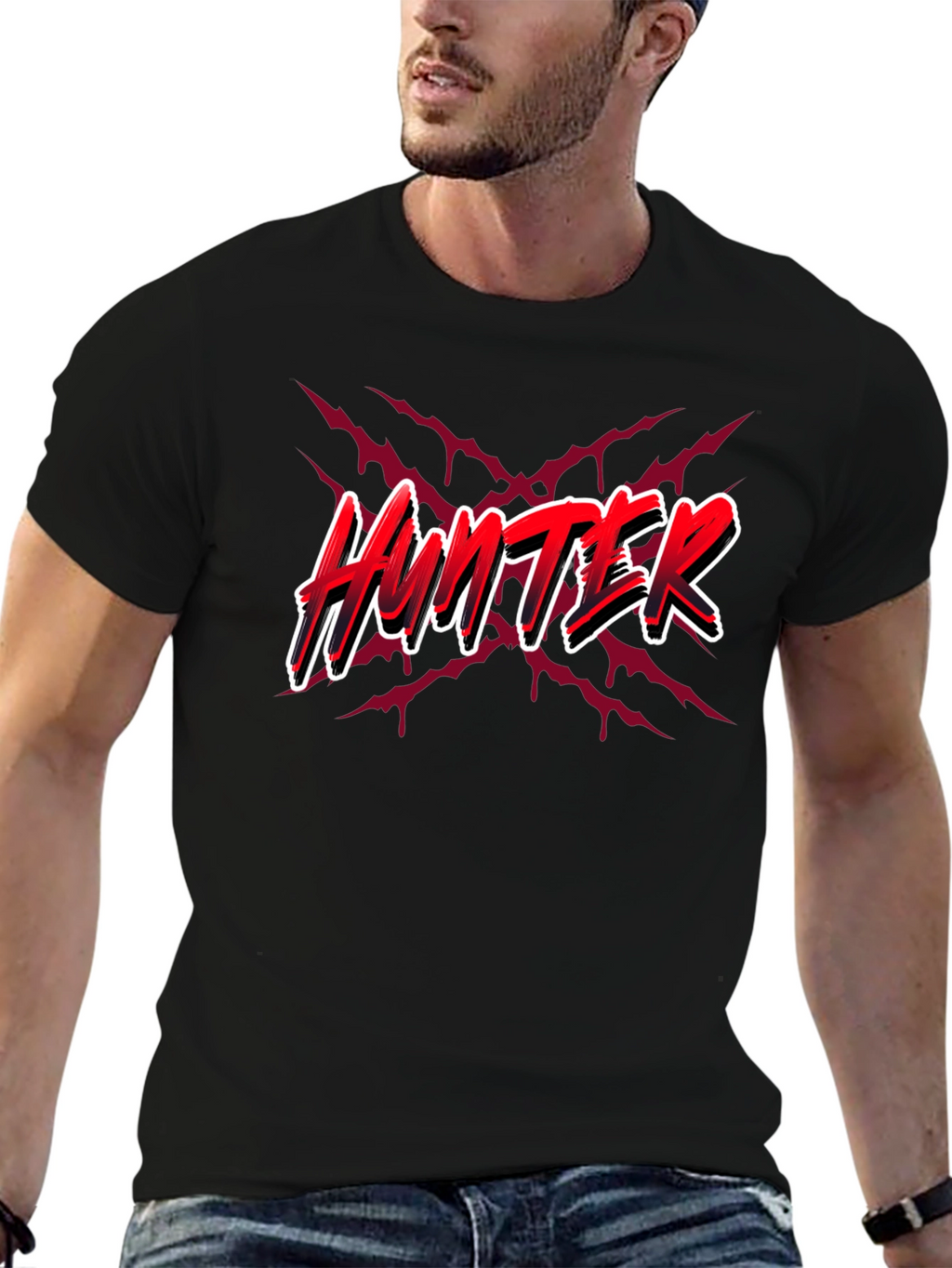 Hunter T-Shirt - Black Graphic Tee