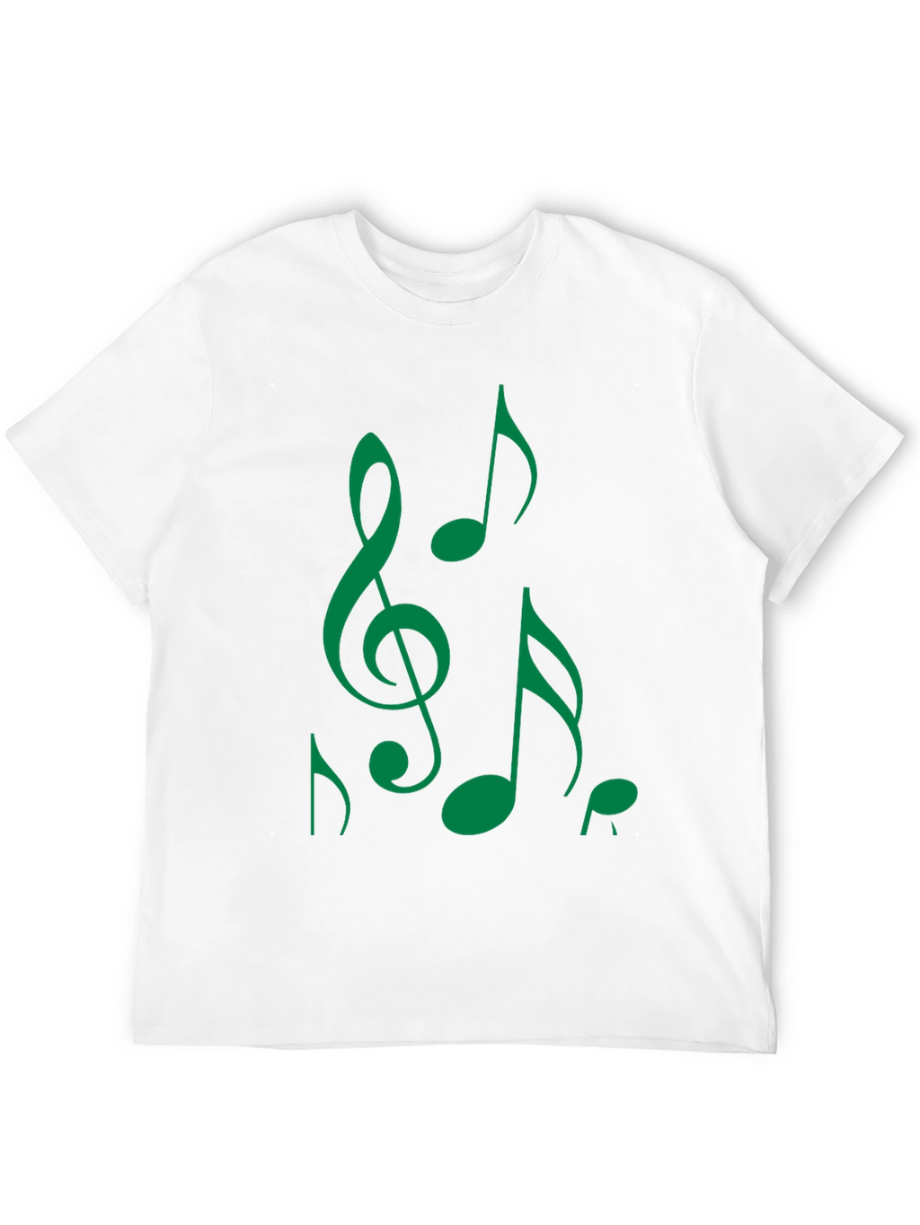 Music Notes Black T-Shirt
