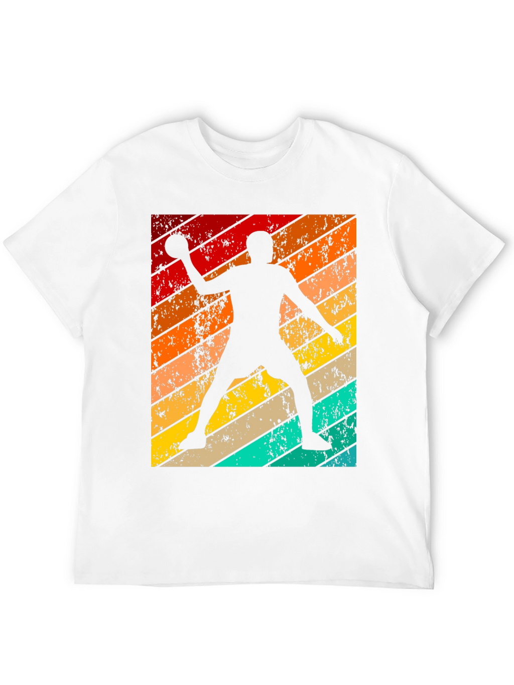 Retro Handball Player Graphic T-Shirt