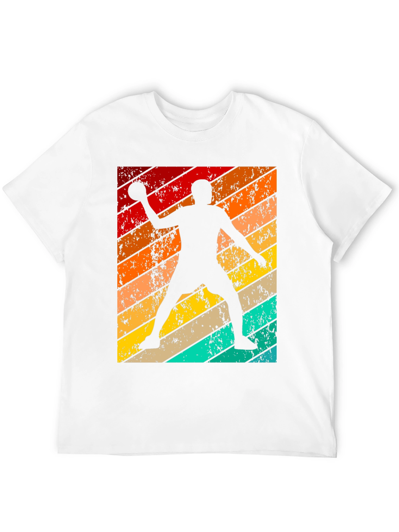 Retro Handball Player Graphic T-Shirt