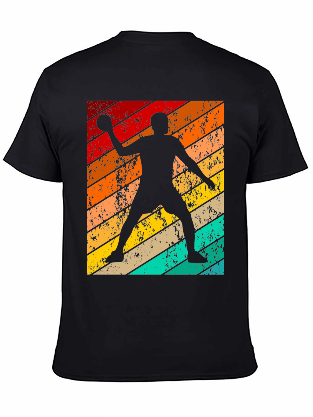 Retro Handball Player Graphic T-Shirt