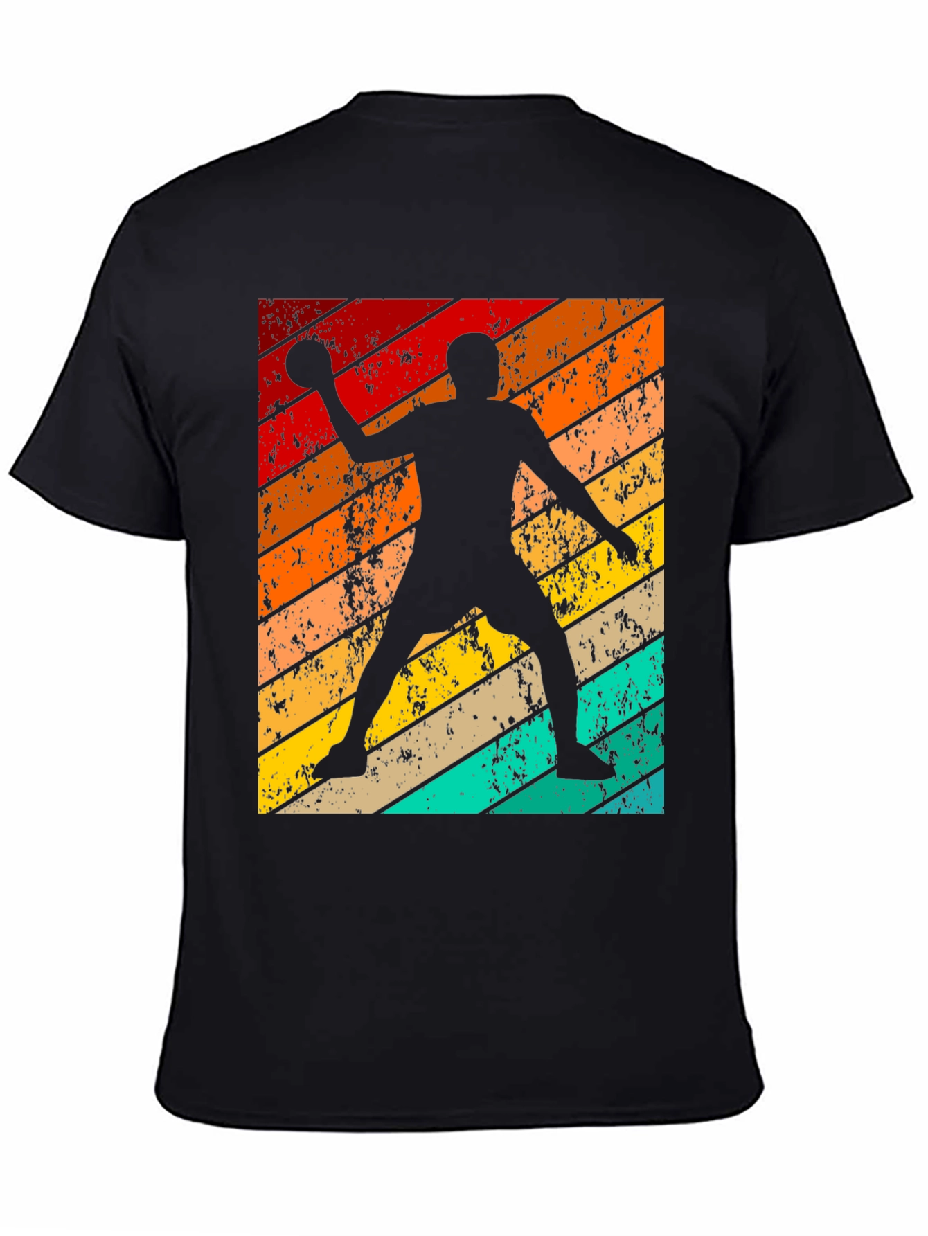 Retro Handball Player Graphic T-Shirt