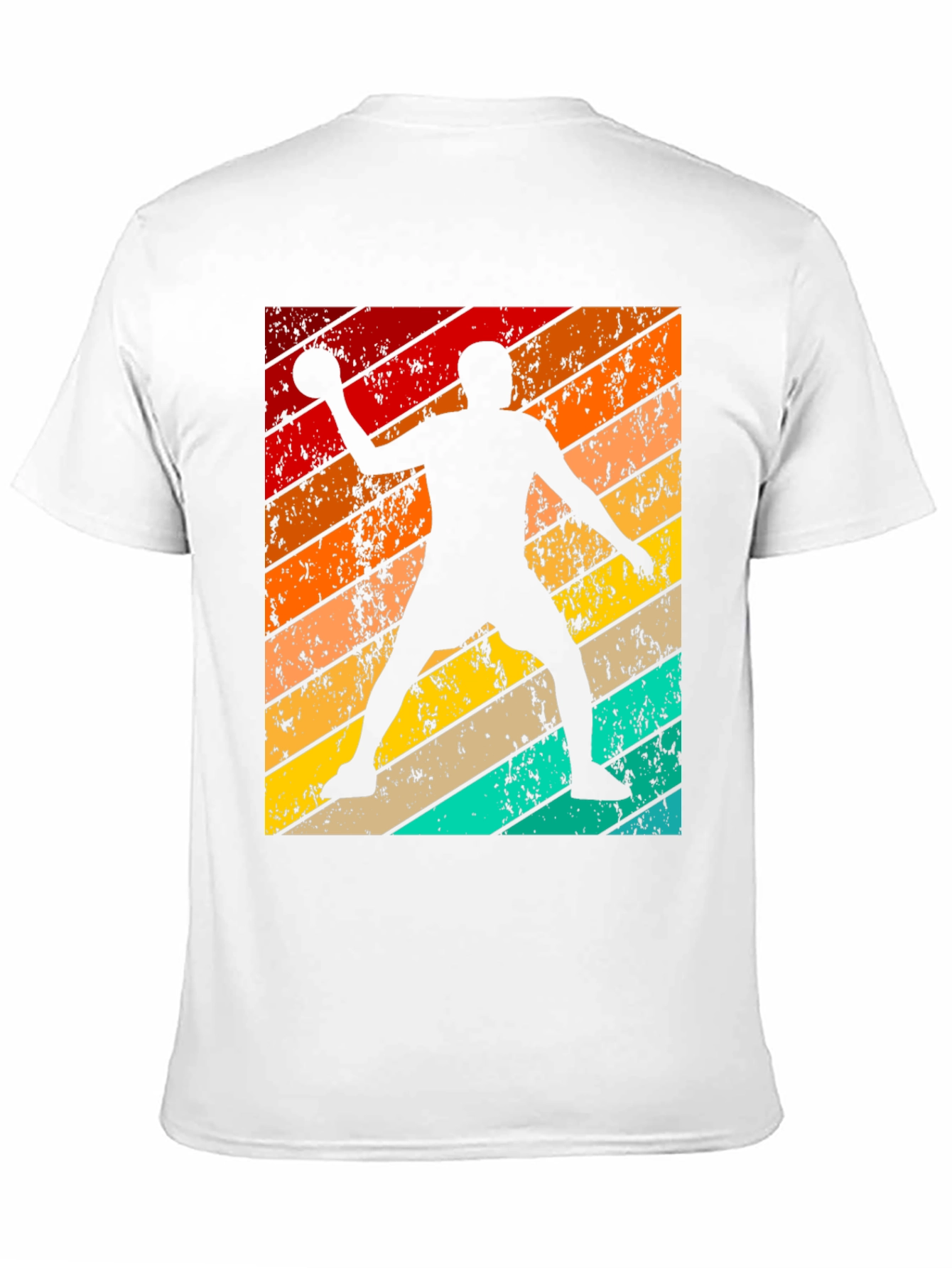 Retro Handball Player Graphic T-Shirt