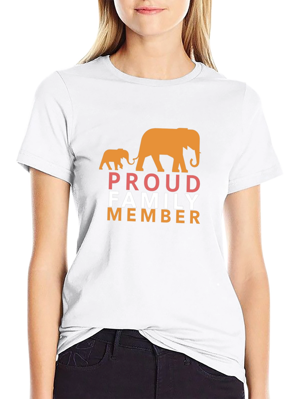Proud Family Member Elephant Graphic T-Shirt