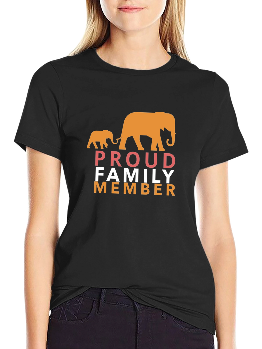 Proud Family Member Elephant Graphic T-Shirt