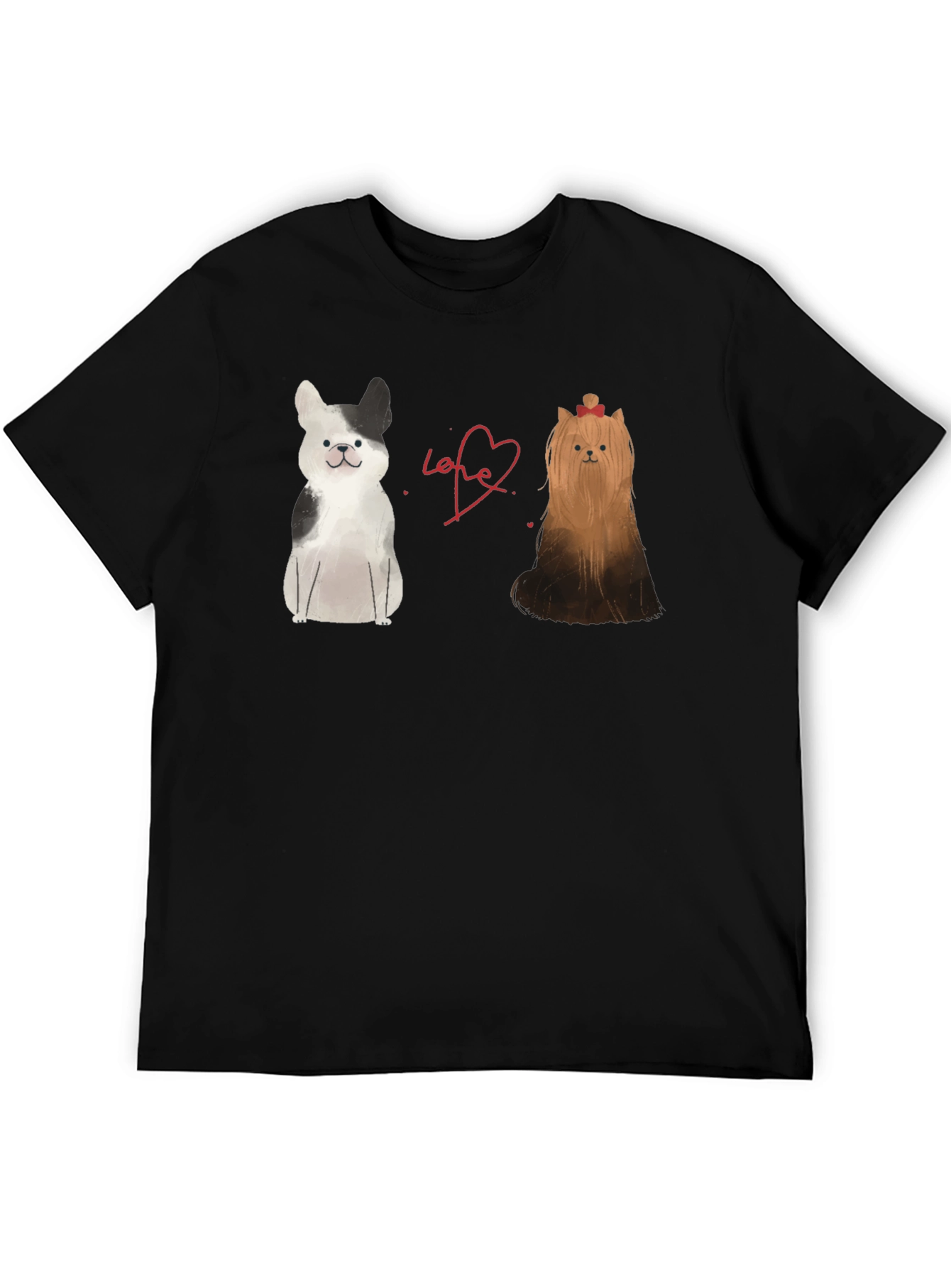 Dog Lovers Tee: Boston Terrier & Yorkshire Terrier Love Shirt