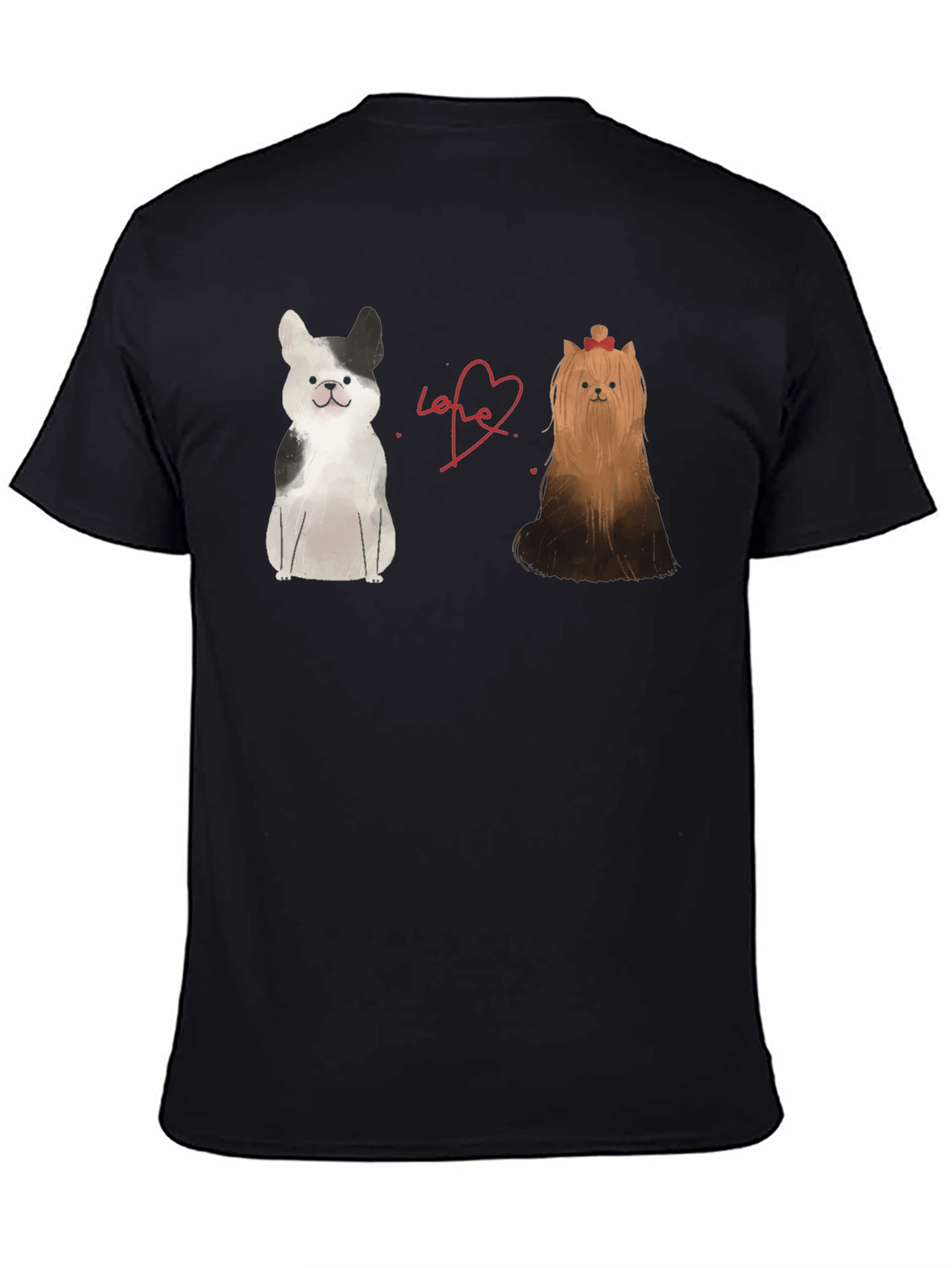 Dog Lovers Tee: Boston Terrier & Yorkshire Terrier Love Shirt