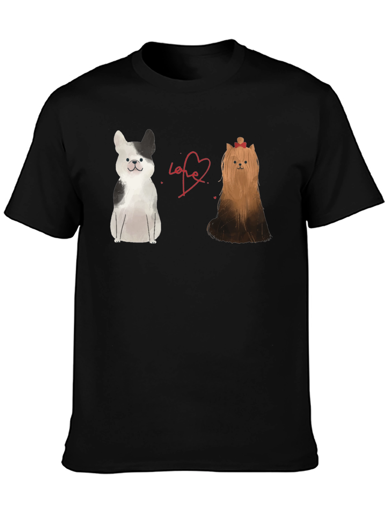 Dog Lovers Tee: Boston Terrier & Yorkshire Terrier Love Shirt