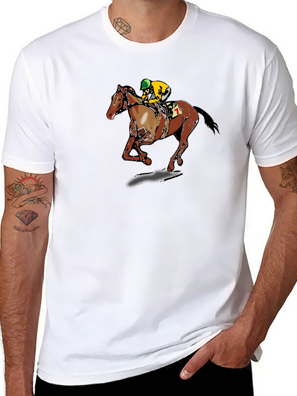 Horse Racing Graphic T-Shirt