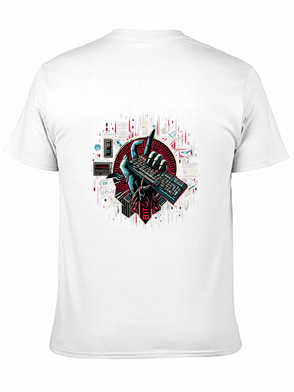 Cyberpunk Keyboard T-Shirt - Coder Style
