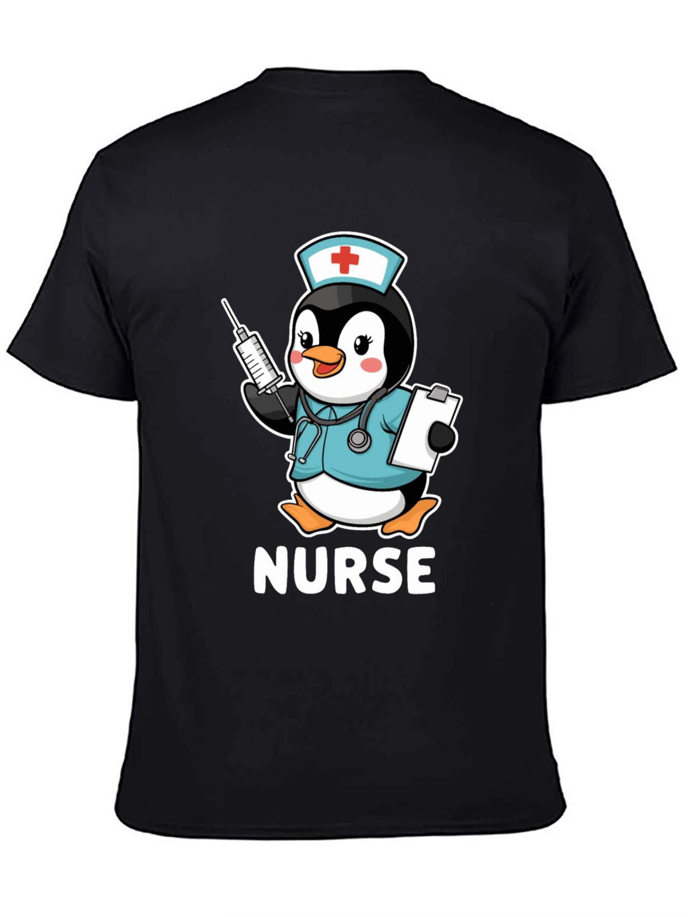 Nurse Penguin T-Shirt: Cute Medical Apparel