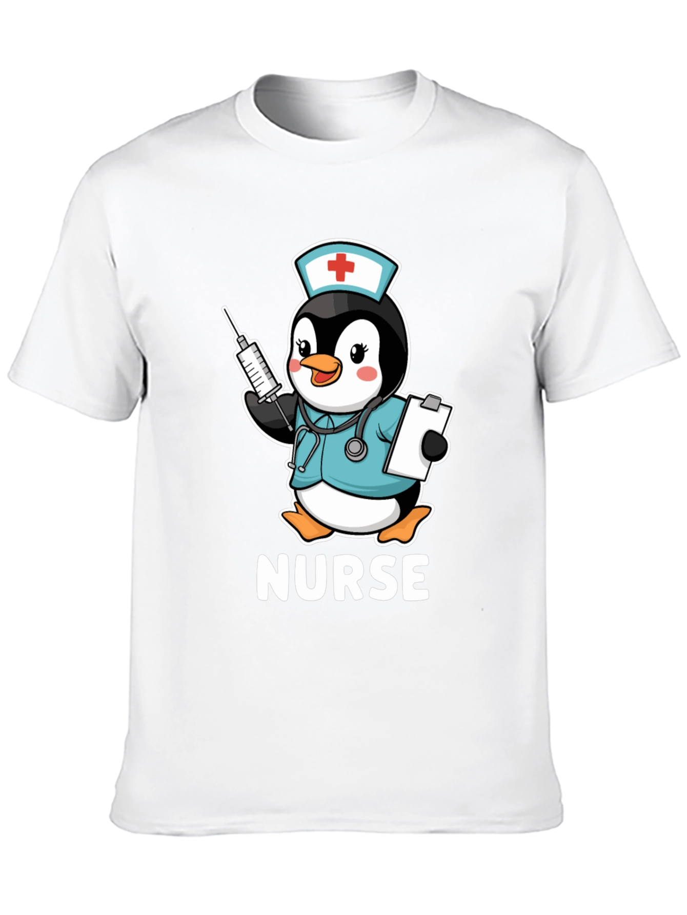 Nurse Penguin T-Shirt: Cute Medical Apparel