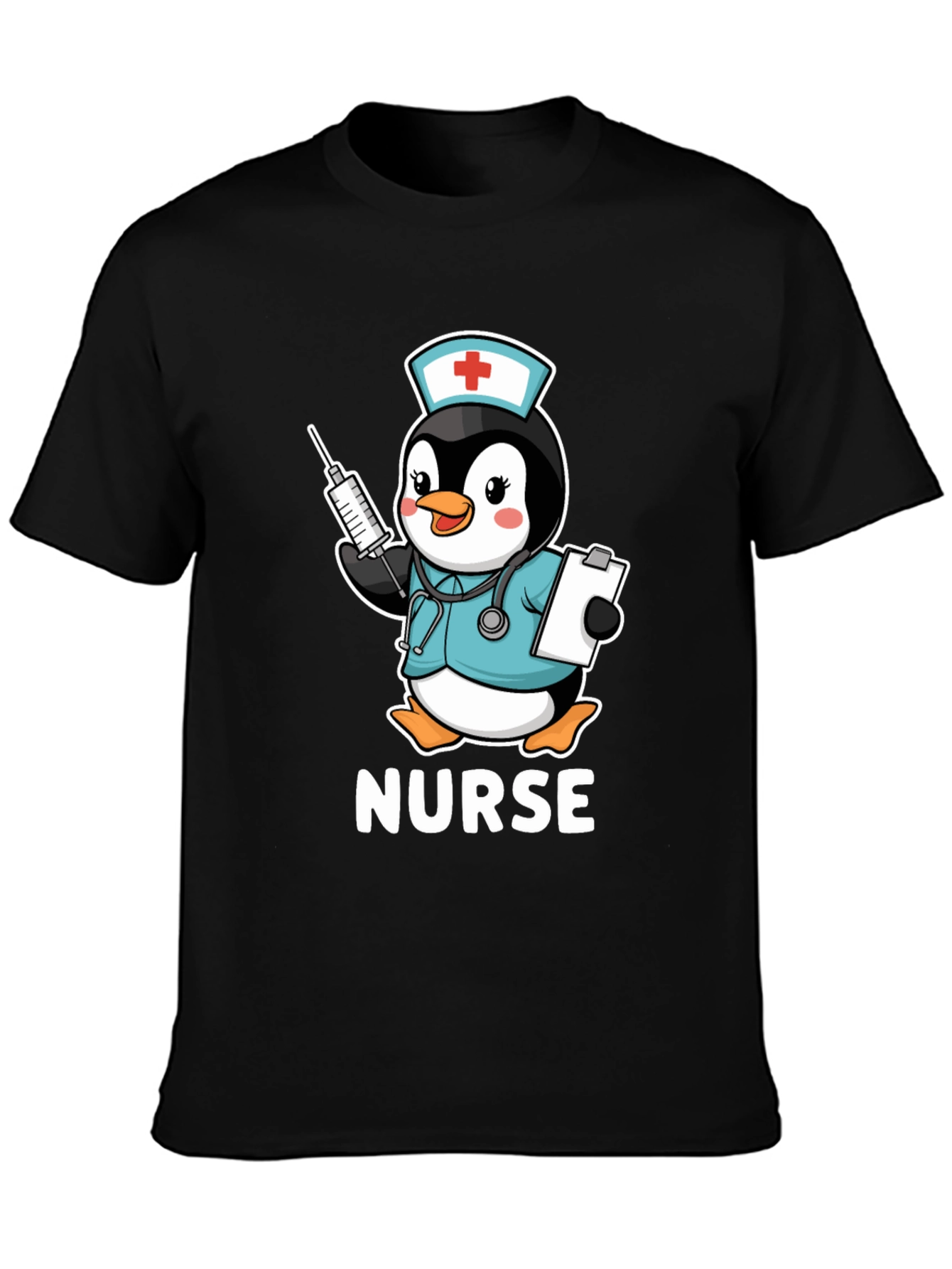 Nurse Penguin T-Shirt: Cute Medical Apparel