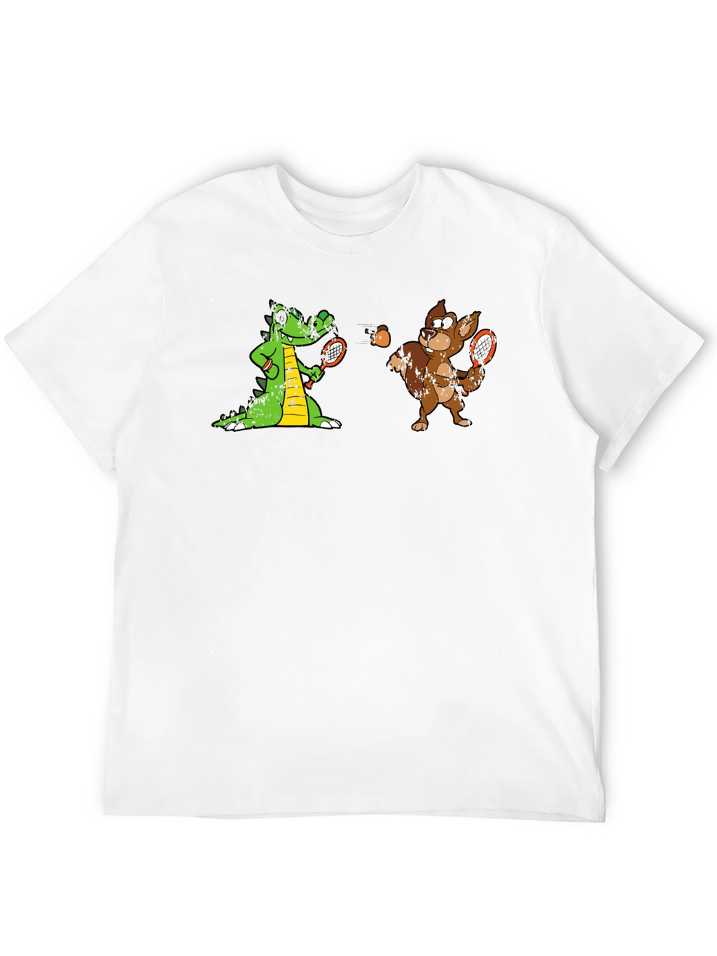 Tennis Crocodile vs Squirrel Graphic Tee