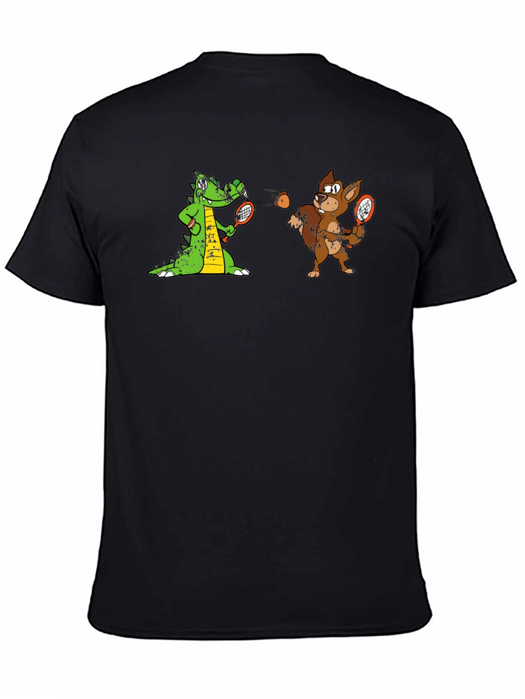 Tennis Crocodile vs Squirrel Graphic Tee