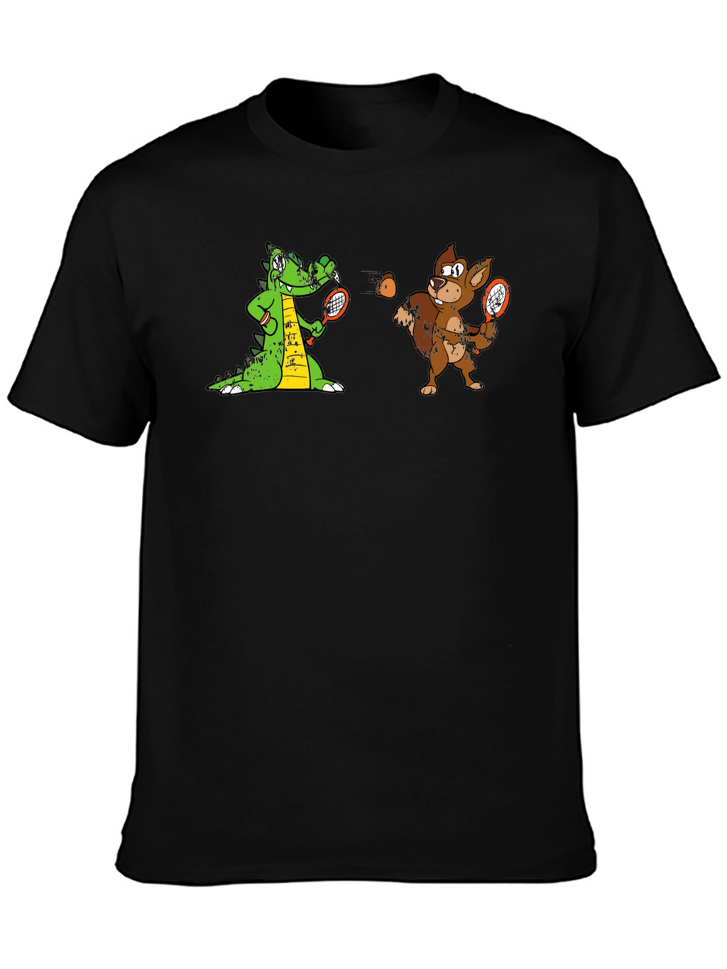Tennis Crocodile vs Squirrel Graphic Tee