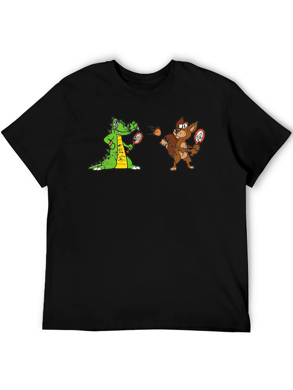 Tennis Crocodile vs Squirrel Graphic Tee