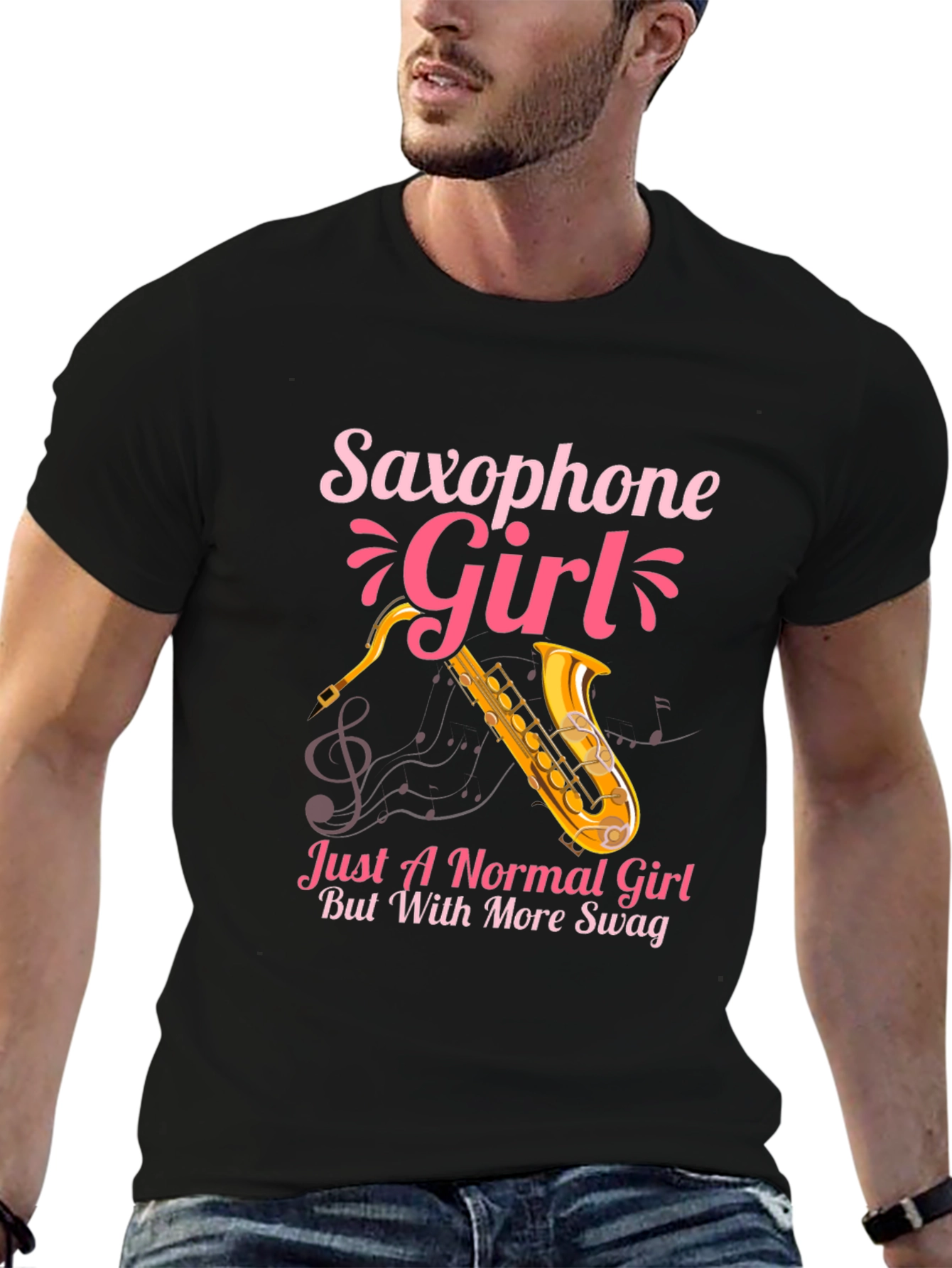 Saxophone Girl Swag T-Shirt
