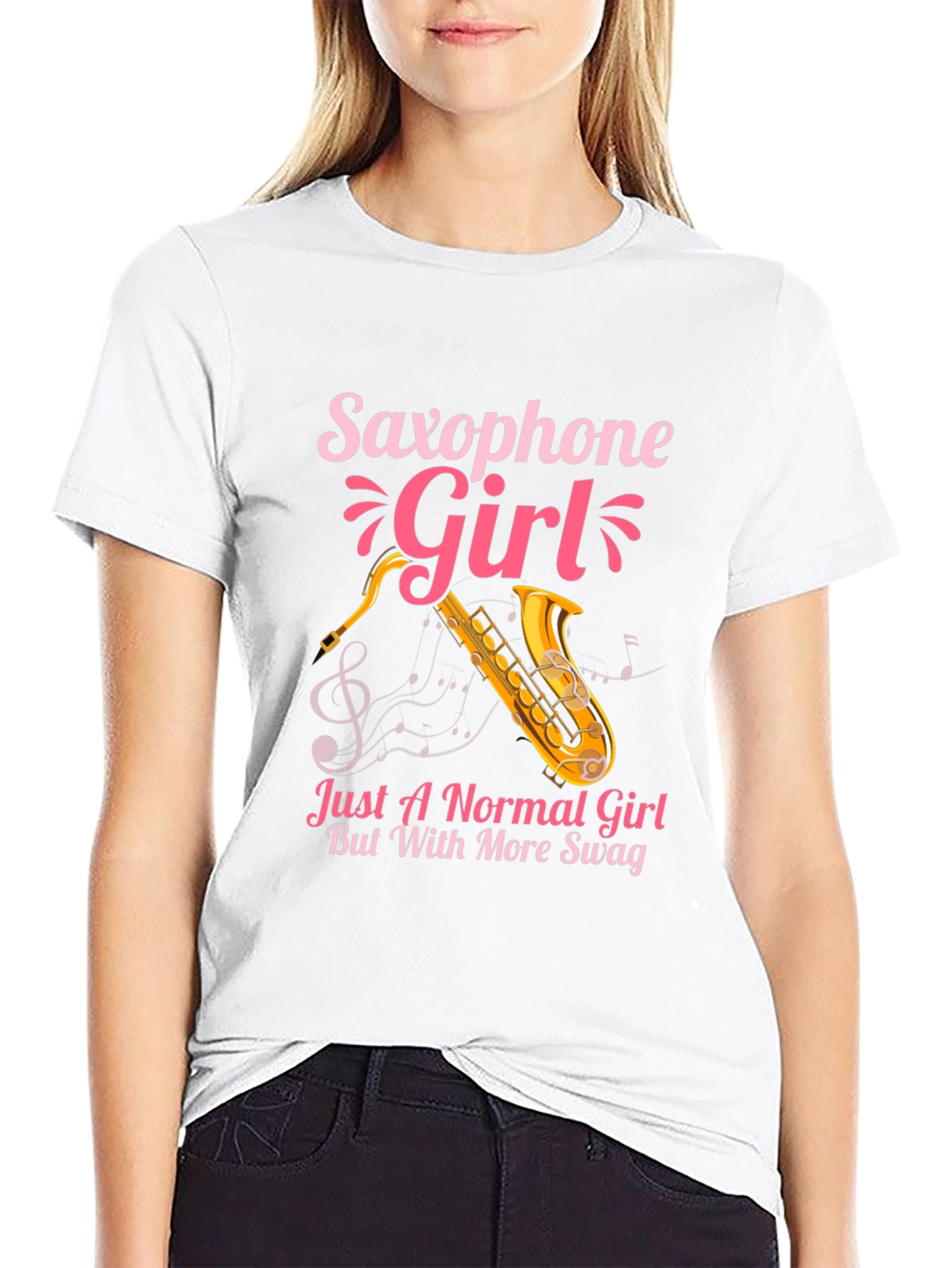 Saxophone Girl Swag T-Shirt
