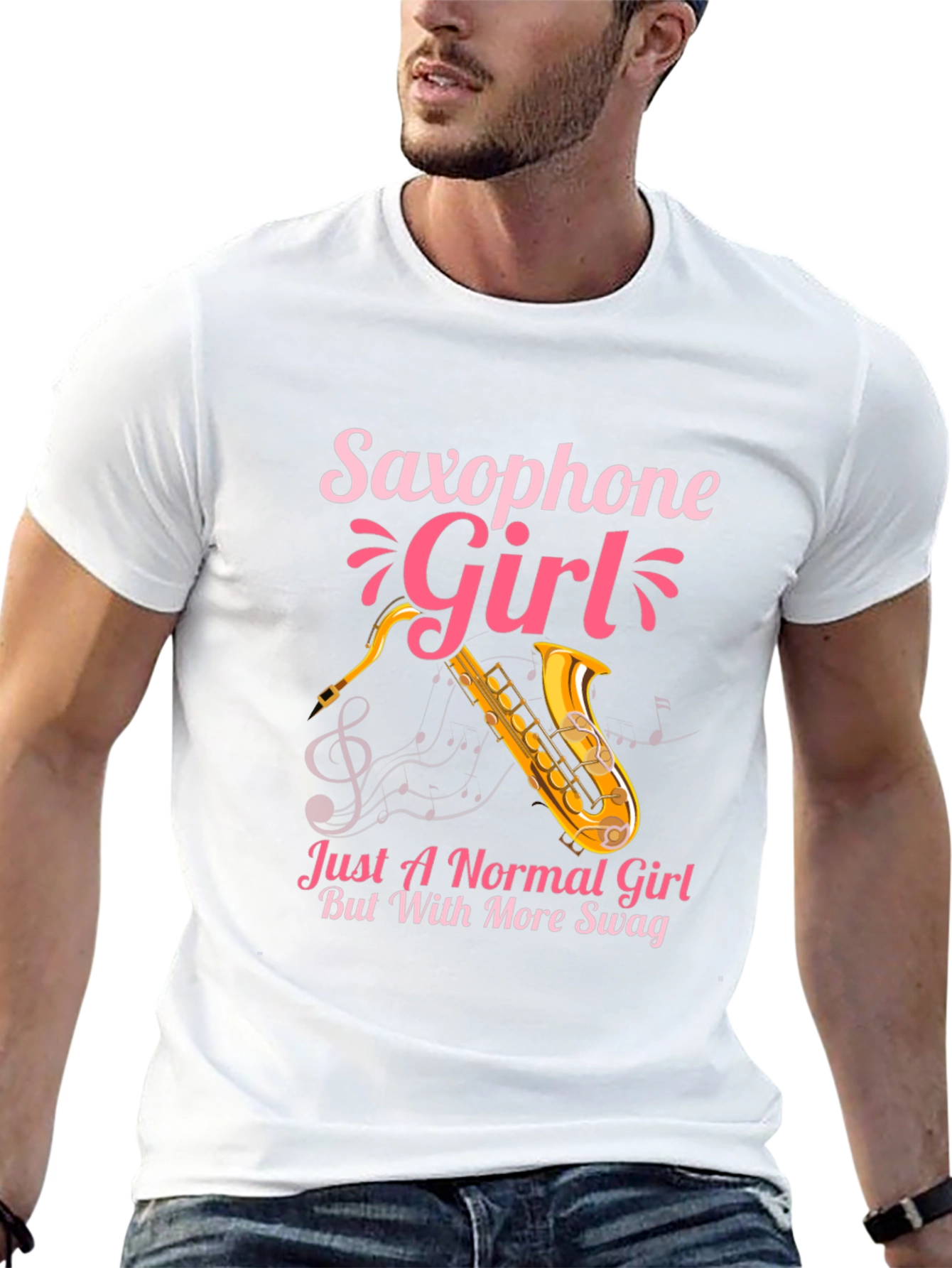 Saxophone Girl Swag T-Shirt