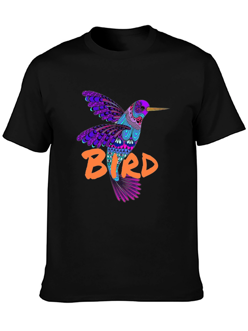 Psychedelic Hummingbird Graphic Tee - Unique Bird Lover Gift