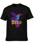 Psychedelic Hummingbird Graphic Tee - Unique Bird Lover Gift
