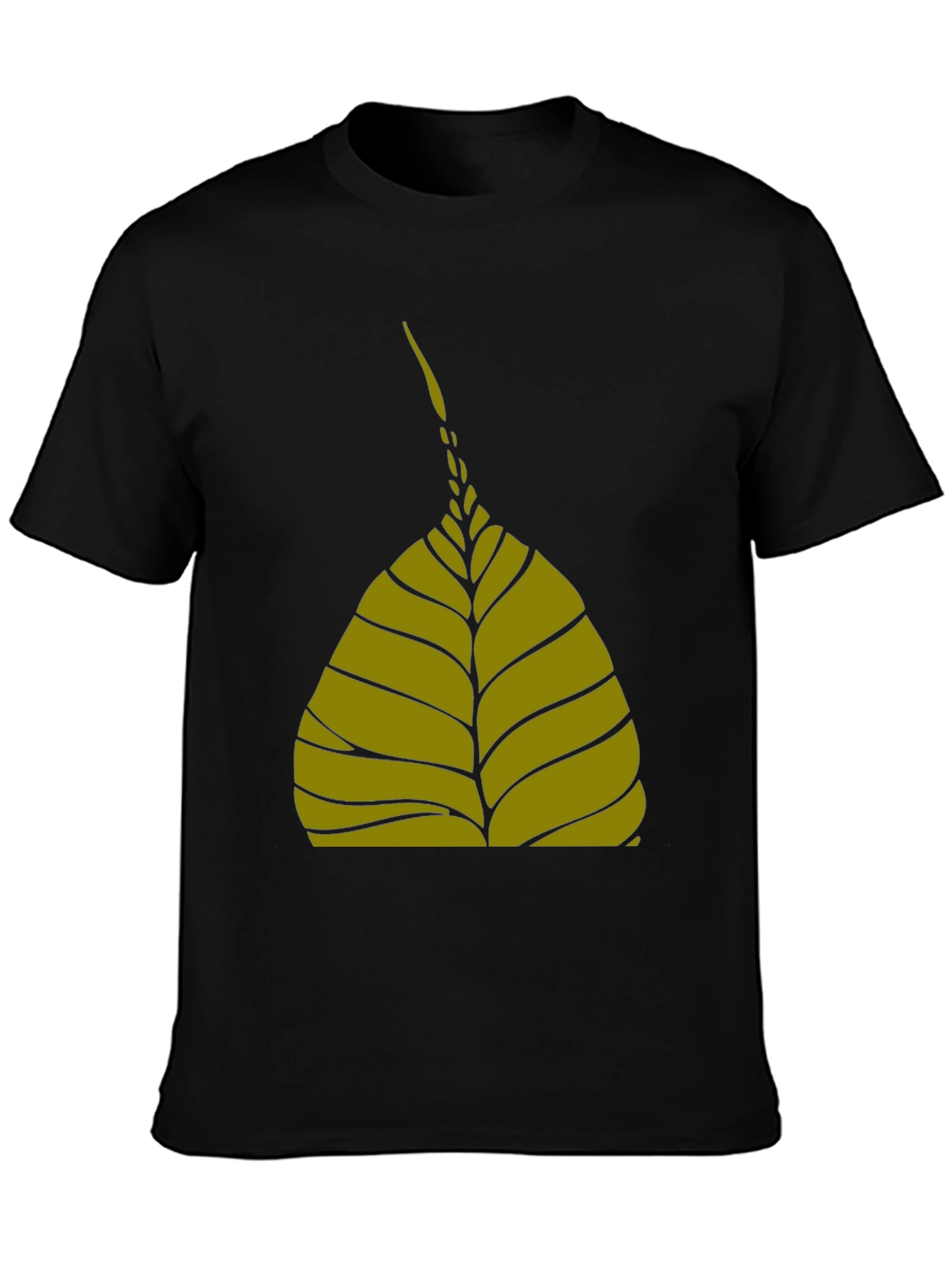 Leaf Graphic Black T-Shirt