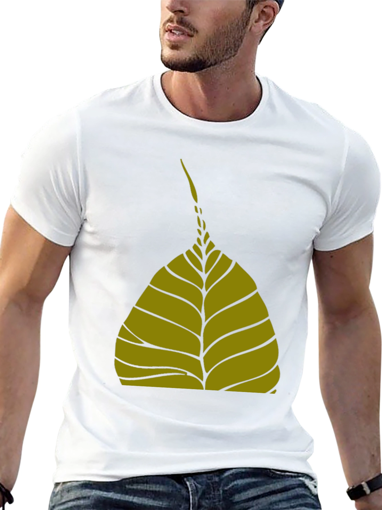 Leaf Graphic Black T-Shirt