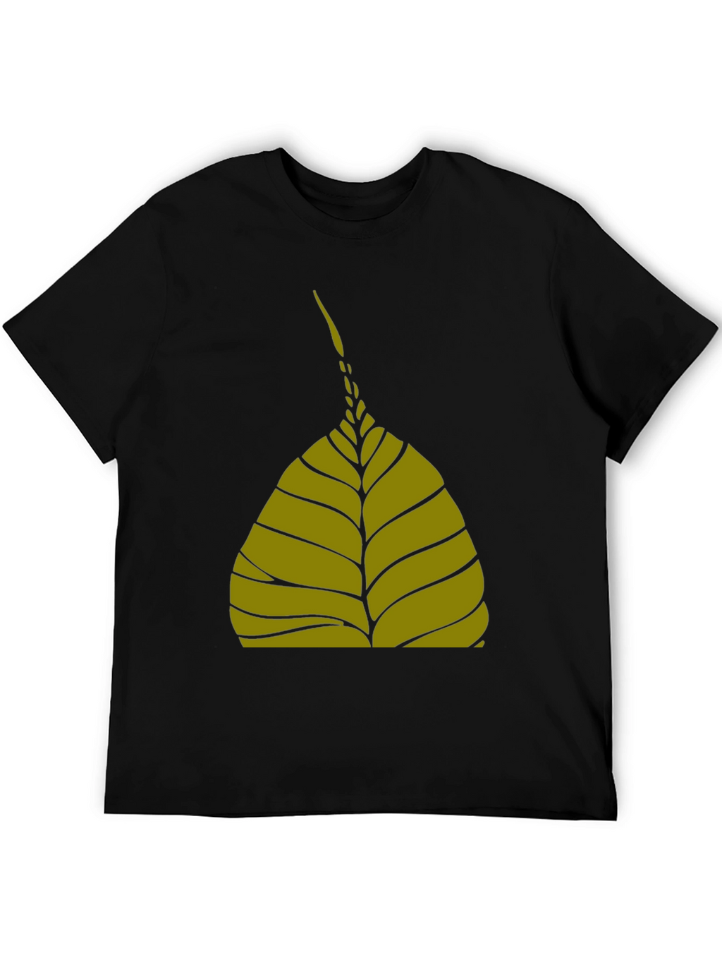 Leaf Graphic Black T-Shirt