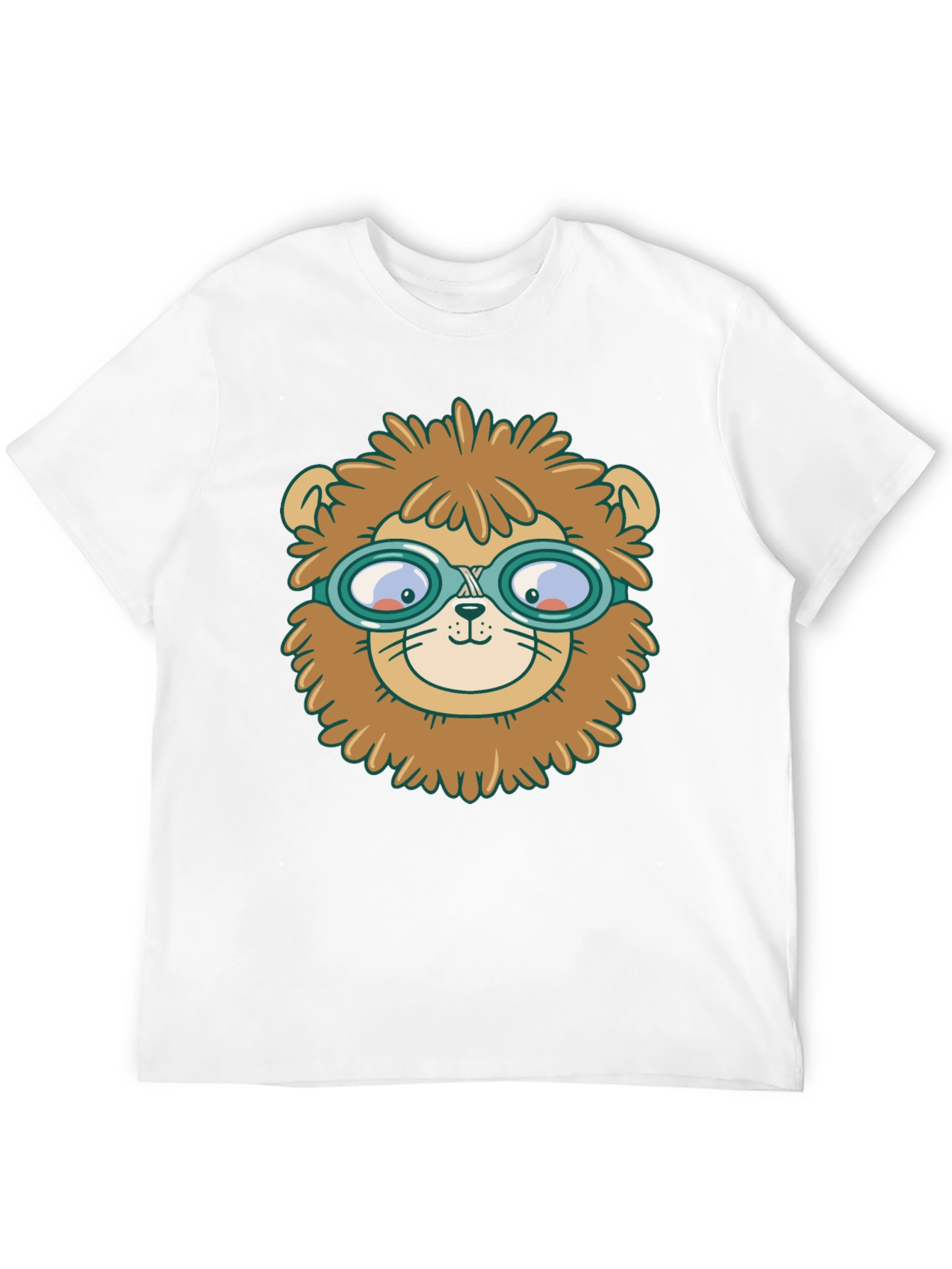 Lion Pilot T-Shirt - Whimsical Graphic Tee