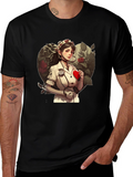 Nurse Love Heart Graphic Tee - Black
