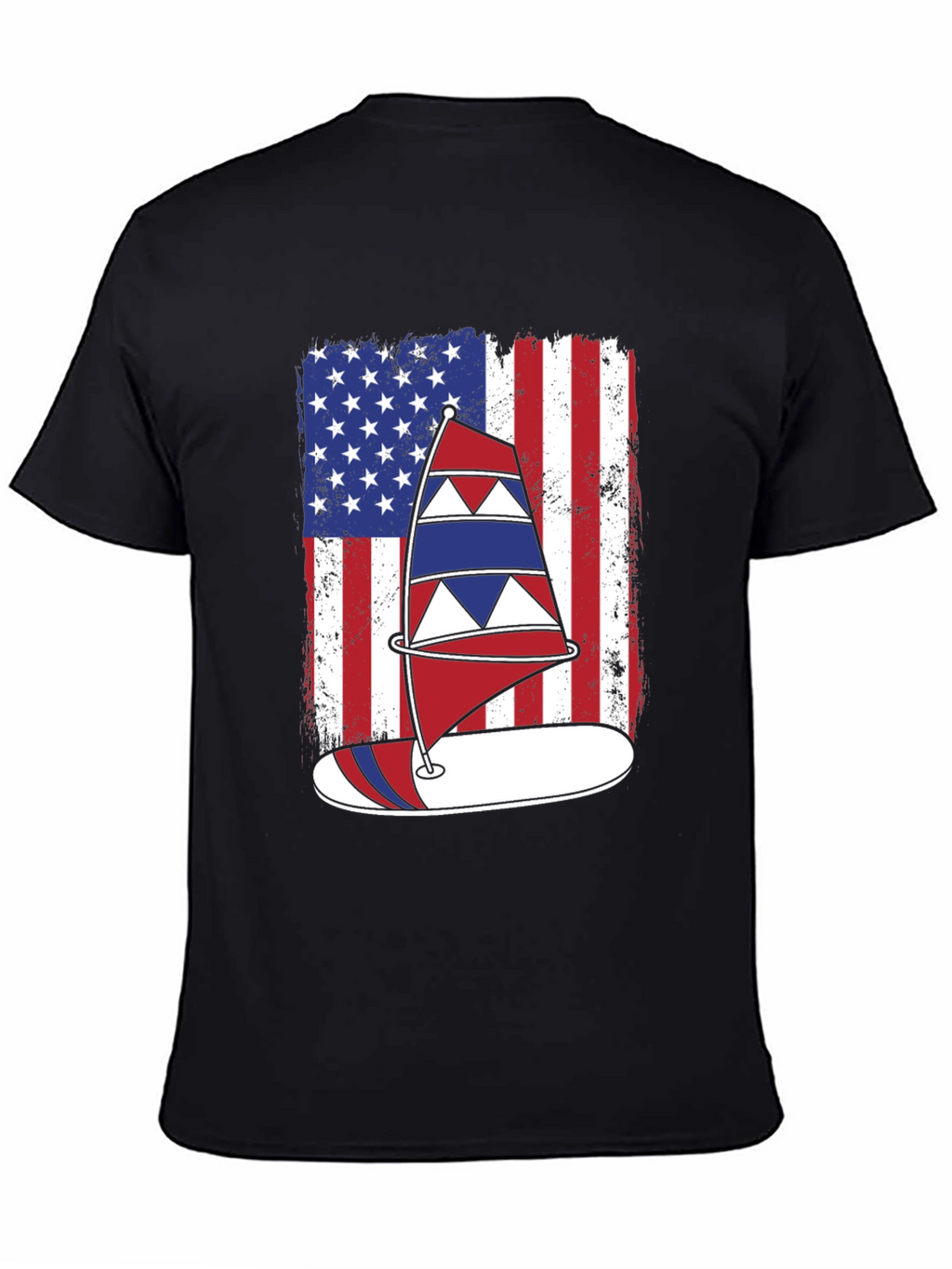 Patriotic Sailboat USA Flag T-Shirt