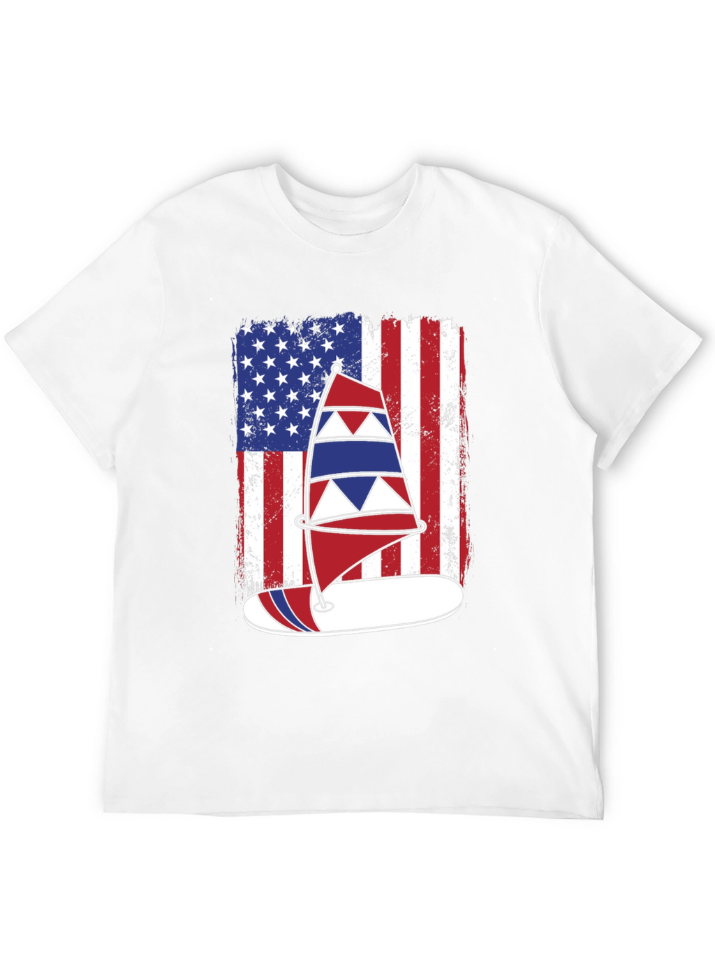 Patriotic Sailboat USA Flag T-Shirt